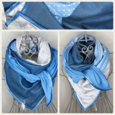 Square & Stars - Blue & White
