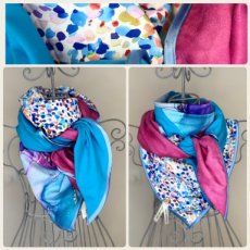 Confetti & Abstract - Blue & Pink