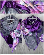 Flower & Lace - Purple & Grey