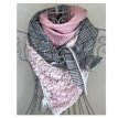 Flowers & Squares - Pink & White