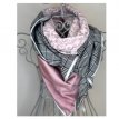 Flowers & Squares - Pink & White