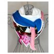 Flowers & Triangles - Blue & Pink