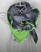 Jacquard & Leaf - Green & Grey