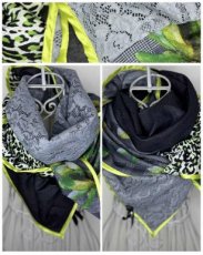 Lace & Jacquard - Green & Grey