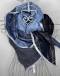 Lace & Lines - Blue & Grey
