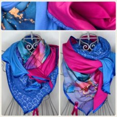 Lace & Weavy - Blue & Fuchsia