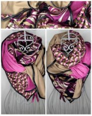 Squares & Lines - Pink & Camel