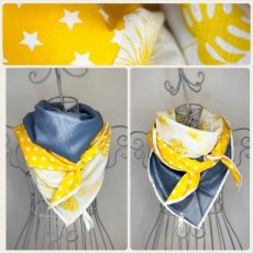 Stars & Leaf - Yellow & Navy